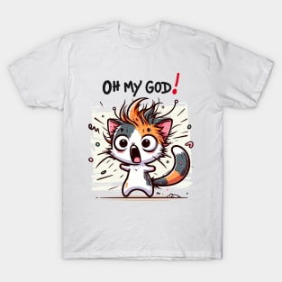 Shocked Calico Cat T-Shirt